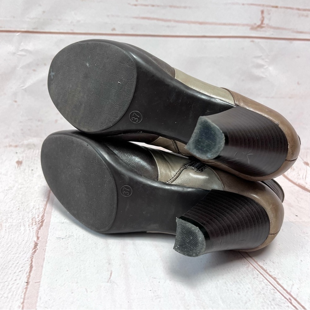 Spring Step Leather Colorblock Mod Ankle Booties - image 7